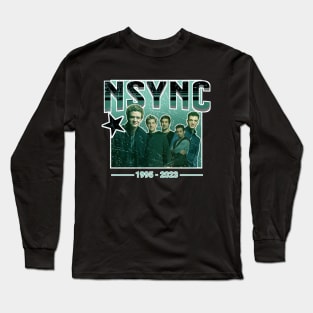 Nsync Green Vintage 90s Long Sleeve T-Shirt